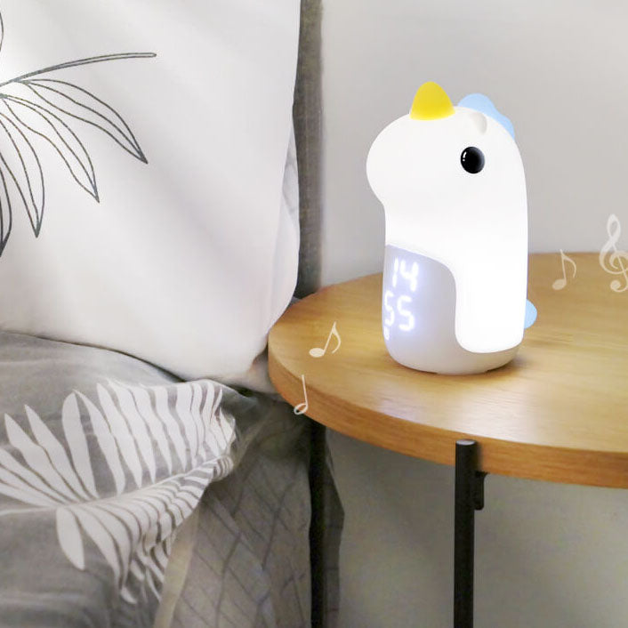 Skanto | Unilora DreamLight Vekkerklokke | Enhjørning Design | Timer & LED Nattlampe | Barnerom Dekor