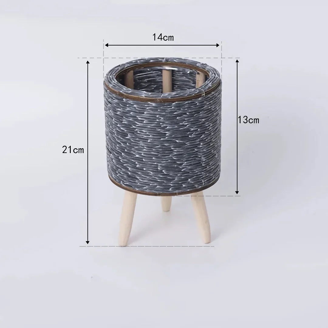 Skanto | Nordisk Håndvevd Imitaasjon Rattan Blomsterpotte