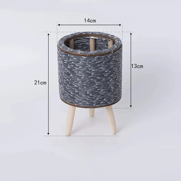 Skanto | Nordisk Håndvevd Imitaasjon Rattan Blomsterpotte