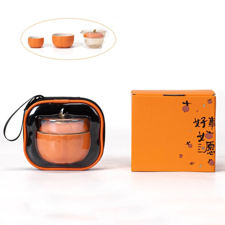 Mini Pumpkin Keramisk Tekanne Sett | Skanto
