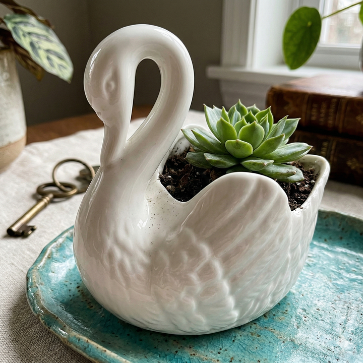 Swan Minimalistisk Keramikkrukke | Skanto