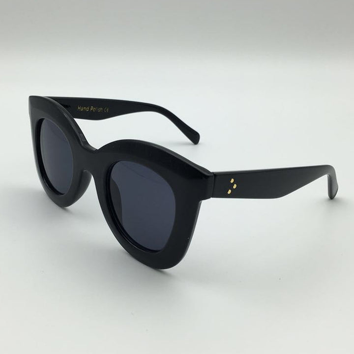 Dame stilige oversized solbriller med trendy ramme Skanto