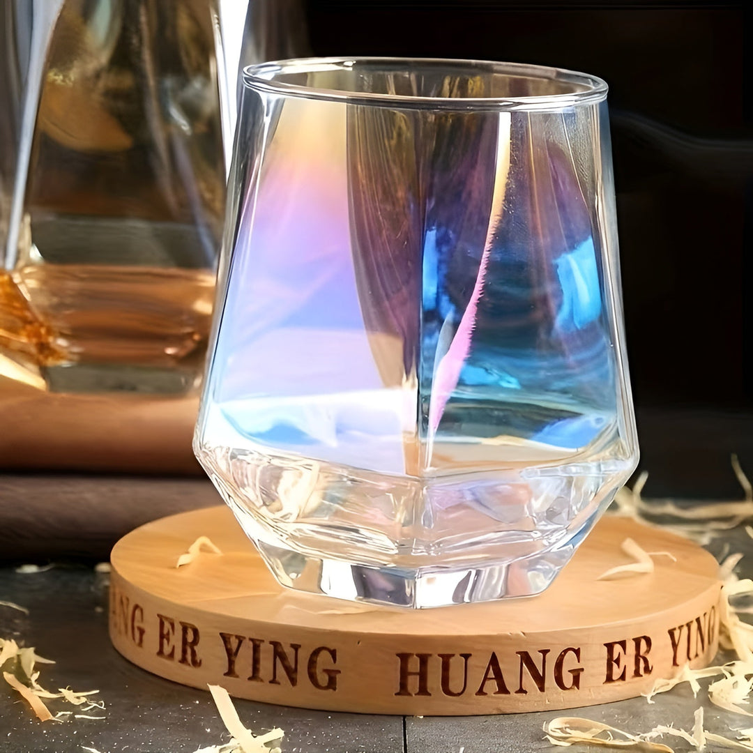 Glass Cup i Transparent Design, 4-Delts Sett – Stilig og Dekorativ Design | 300 ml Glass Cup for Vann, Juice, og Te | Skanto