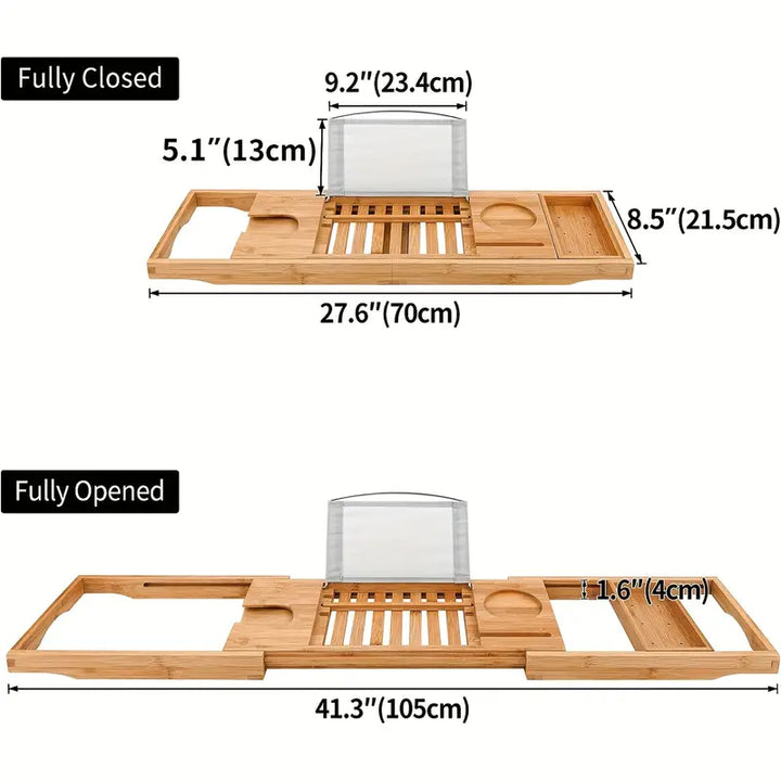 Premium Bamboo Utvidbart Badekarbrett Skanto