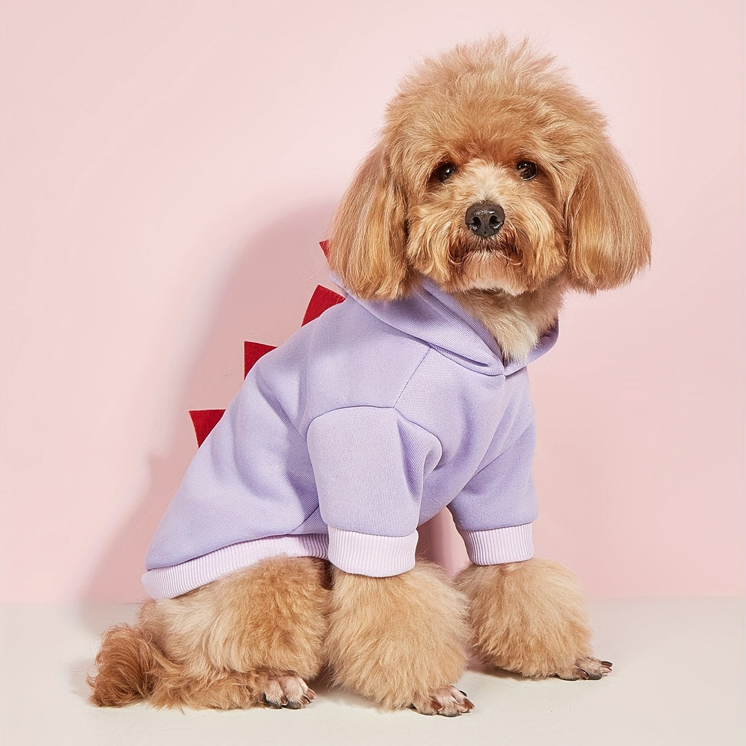 Skanto | Hund Halloween Kostyme Fleece Dinosaur Hoodie | Kjæledyrantrekk Varm