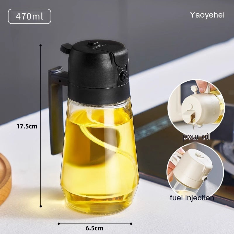 2-i-1 470ml Olje- og Eddik Sprayflaske | Skanto