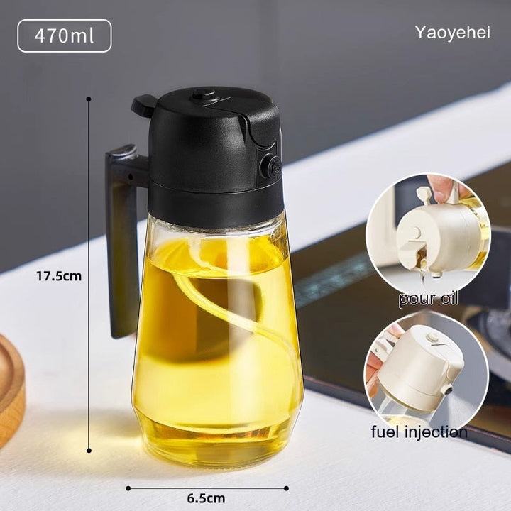 2-i-1 470ml Olje- og Eddik Sprayflaske | Skanto