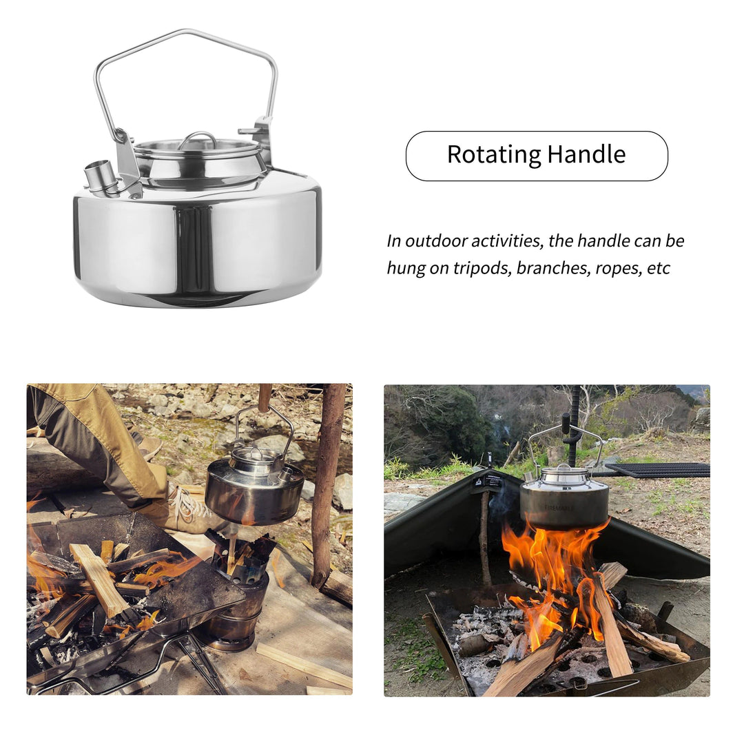 45.6oz Antarcti Rustfritt Stål Ryggsekk Camping Kjele Bushcraft Utstyr | Skanto