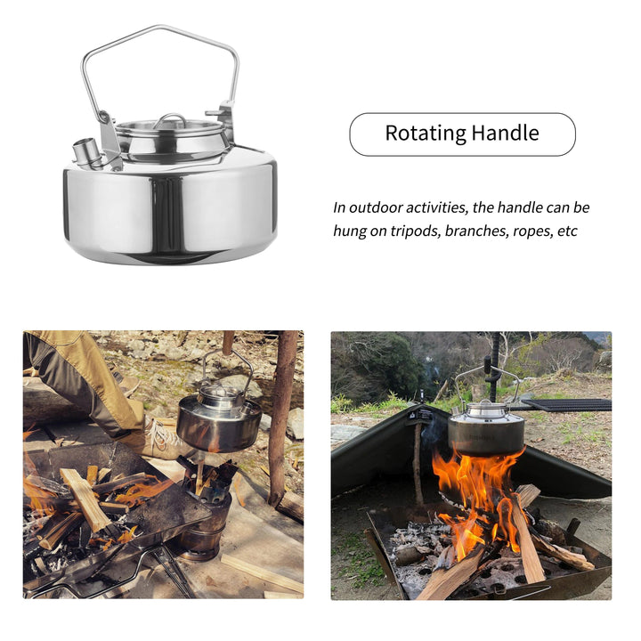 45.6oz Antarcti Rustfritt Stål Ryggsekk Camping Kjele Bushcraft Utstyr | Skanto