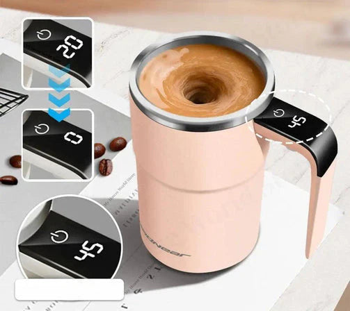 Skanto | Oppladbar Selvrørende Kaffekopp – Bærbar Elektrisk Rustfritt Stål Mikser med Magnetisk Rotasjon for Anstrengelsesløs Brygging