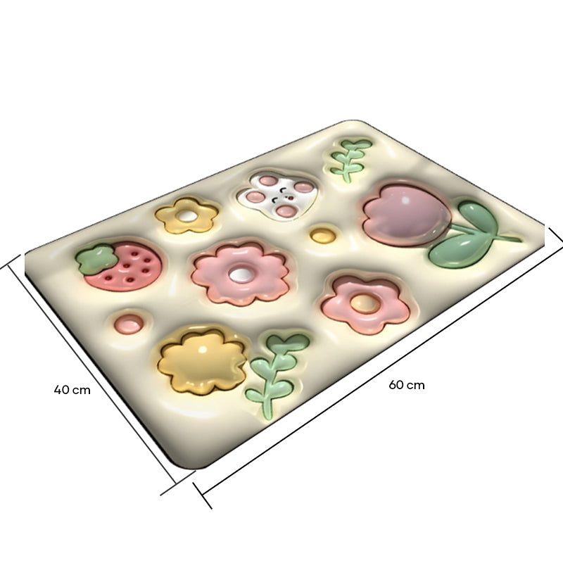 Skanto | 3D blomst myk diatom mudder absorberende gulvmatte