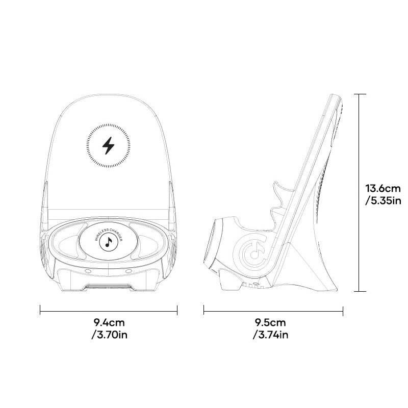 Skanto | Mini Chair Trådløs Hurtiglader Multifunksjonell Telefonholder