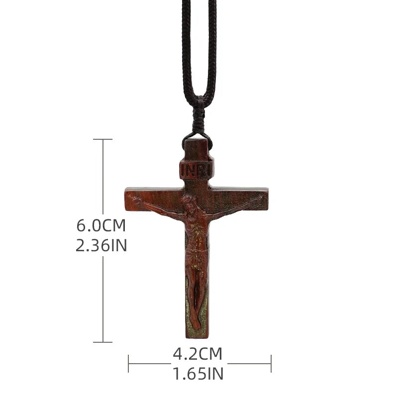 Skanto | Jesus-Kors-Halskjede laget av Tre