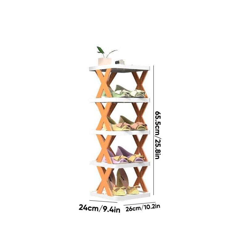 Foldbar Multi-Lags Skoholder, Skoplassering Hylle Organiser | Skanto