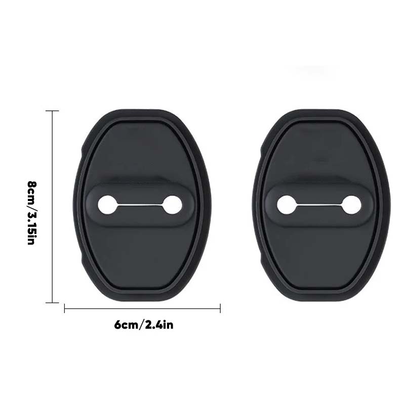 Bil Silikon Dør Låsebeskyttelsesdeksel (4PCS) | Skanto