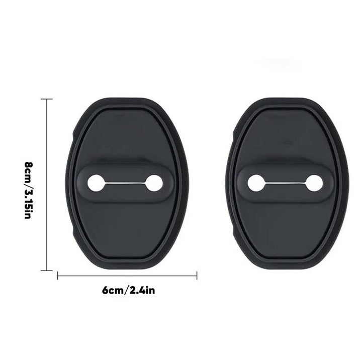 Bil Silikon Dør Låsebeskyttelsesdeksel (4PCS) | Skanto