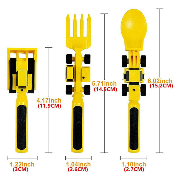 Skanto | Bulldozer Barn Bestikk Sett - ConstructoFork