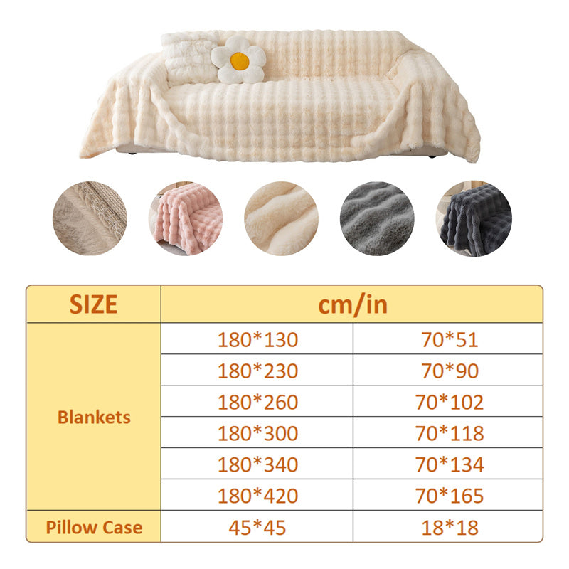 Premium Faux Fur Non-Slip Sofa Covers | Skanto
