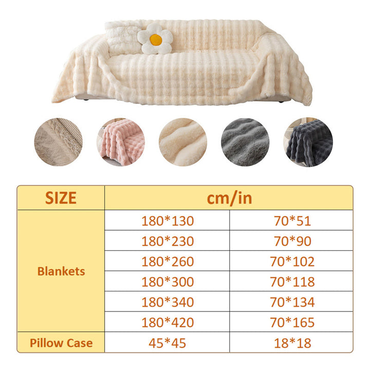 Premium Faux Fur Non-Slip Sofa Covers | Skanto