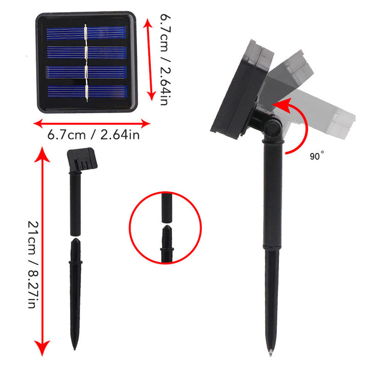 Skanto | LED Solcelle Lyskjede Bakke Stake Sopplamper