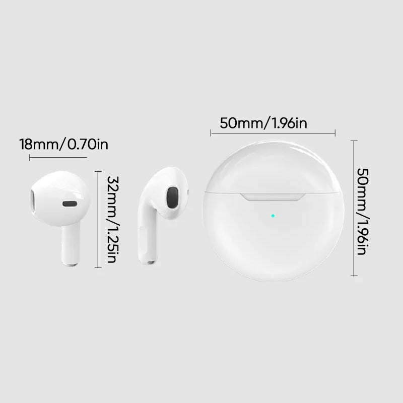 Skanto | Original Air Pro 6.0 TWS Trådløse Bluetooth Ørepropper Mini Pods