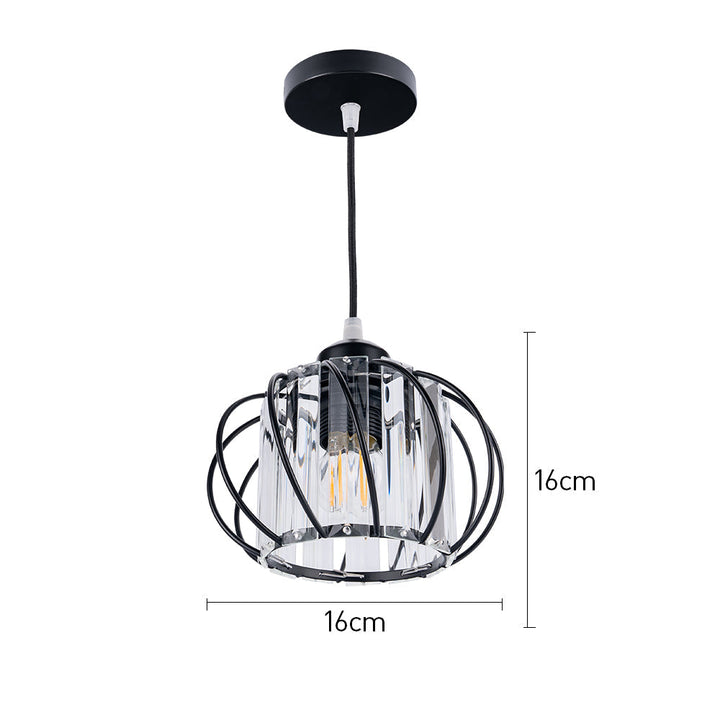 Skanto | Pendellampe svart glass kule taklampe
