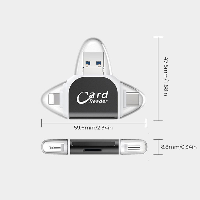 Universal 4-i-1 Sd Tf Kortleser | Skanto