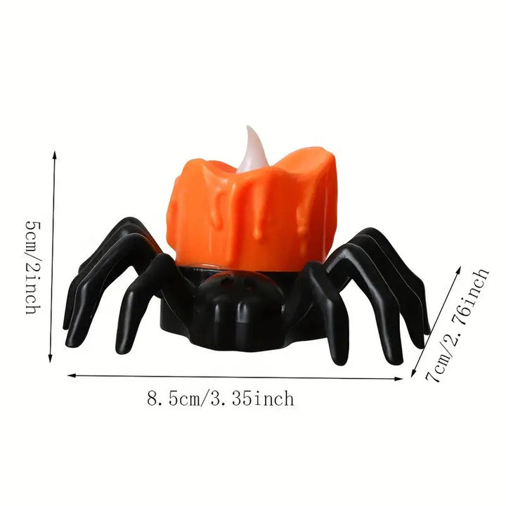 Skanto | ️Halloween Edderkopp Te-lys Spooky Elektrisk Flakkende Kunstige Lys