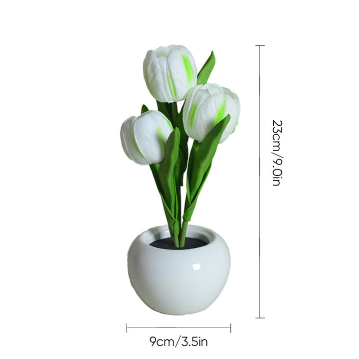 Skanto | LED Tulipan Nattbordlampe Blomster Bordlampe