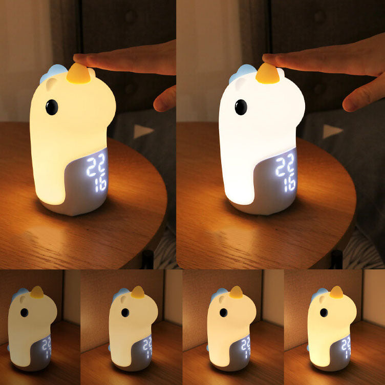 Skanto | Unilora DreamLight Vekkerklokke | Enhjørning Design | Timer & LED Nattlampe | Barnerom Dekor