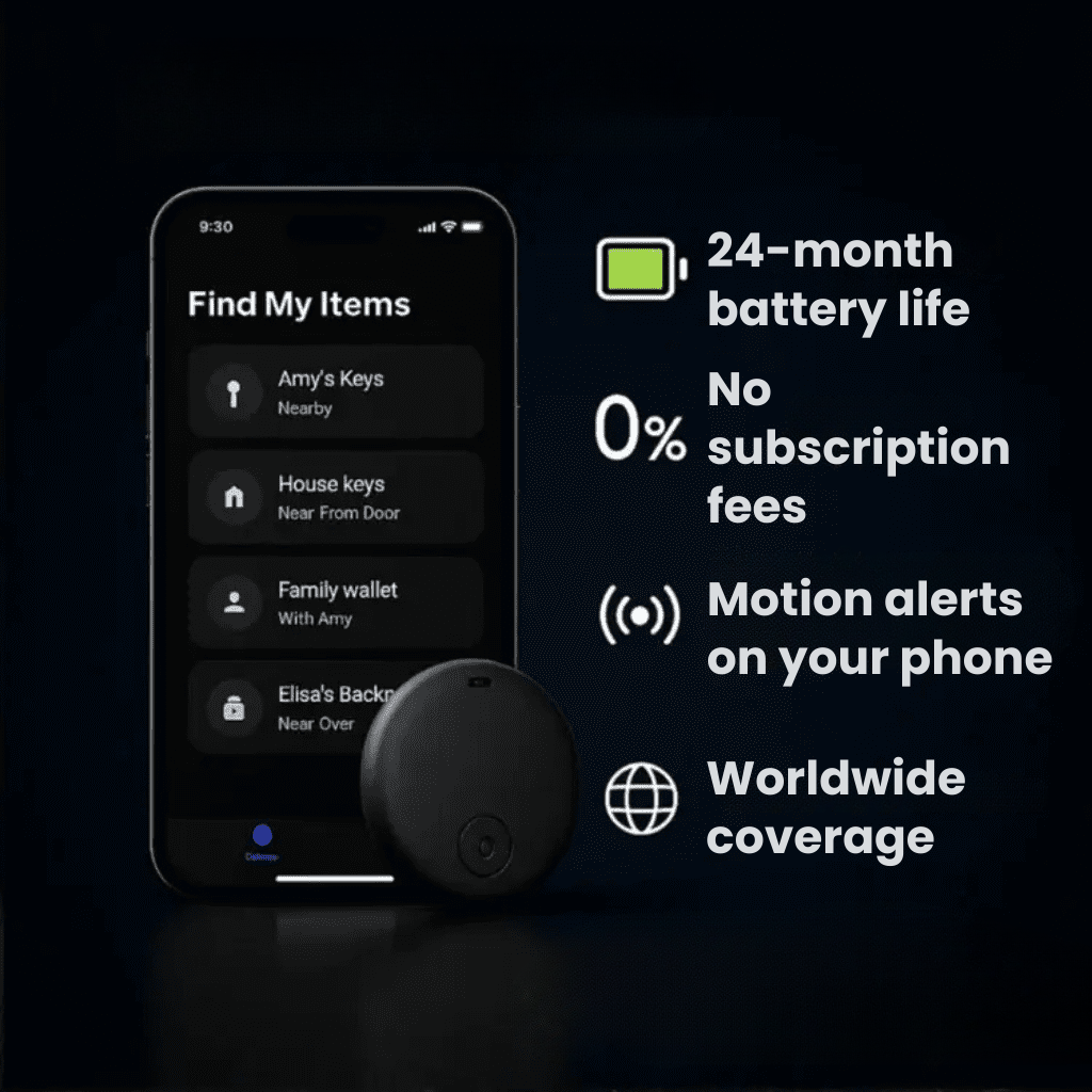 Skanto | GPS Tracker for Motorsykler | Ingen abonnement, kompatibel med Android & iOS for sanntidsplassering sporing