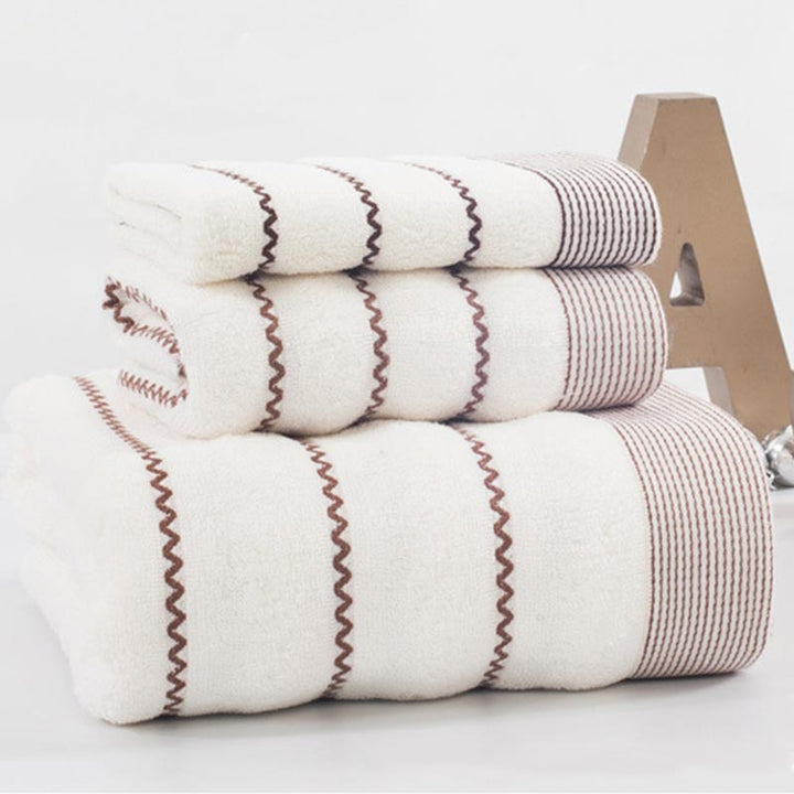 Striped Badehåndkle Bad håndkle Sett 100% Bomull | Skanto