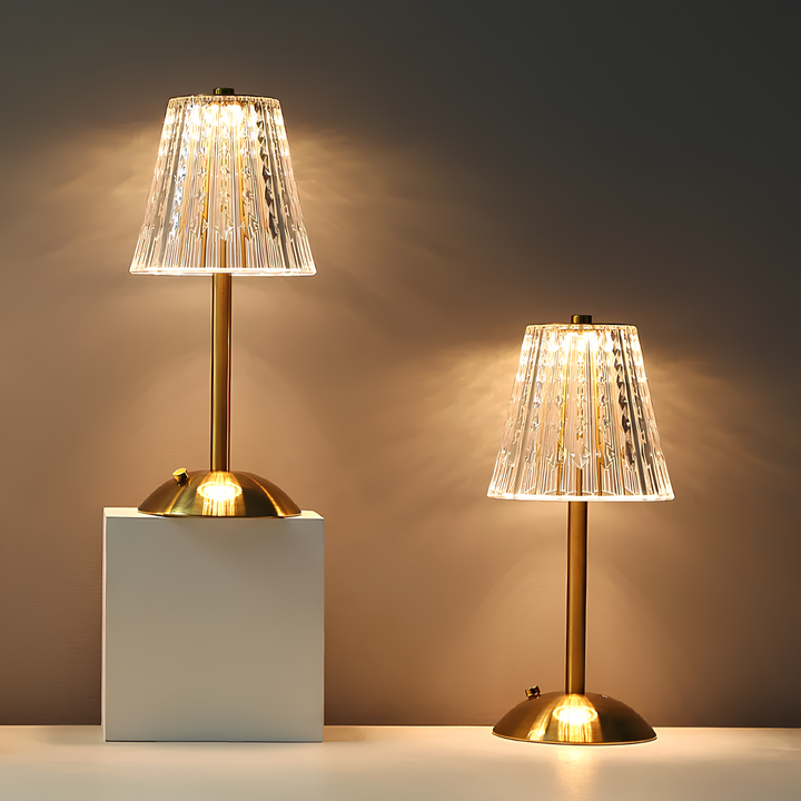 Golden Crystal Table Lamp - Aurora Luxe | Skanto