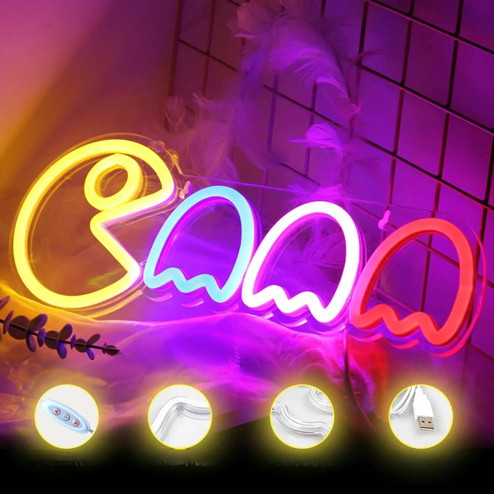 GhostBlaze Neon Lampe - Spøkelsesaktig Stilig Lys | Skanto