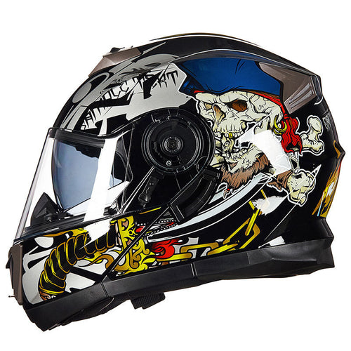 Aerodynamisk Full-Face Motorsykkelhjelm Skanto