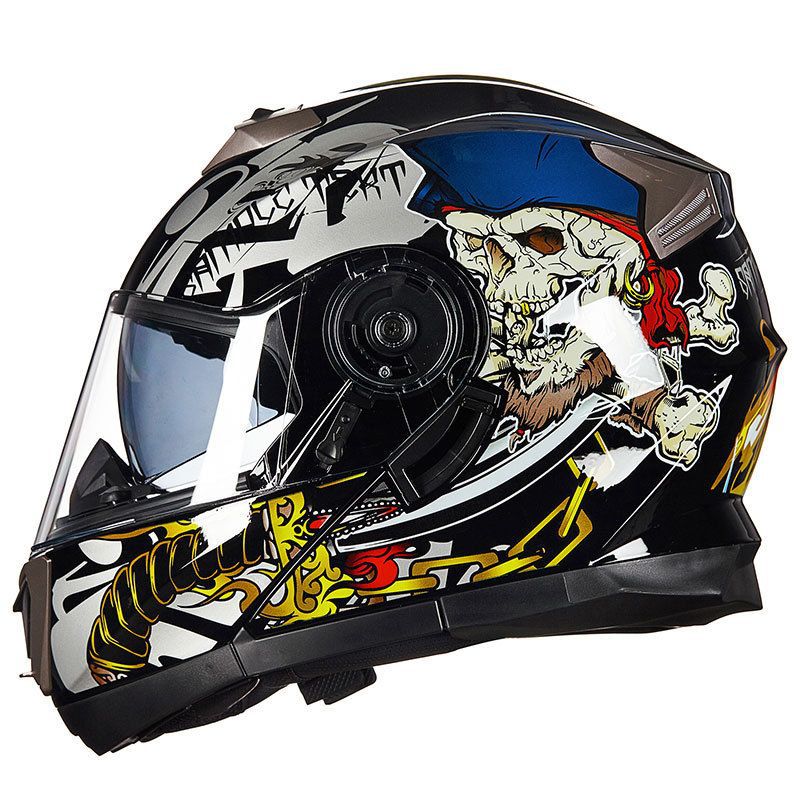 Full-Face Motorsykkelhjelm med Avansert Ventilasjon Skanto