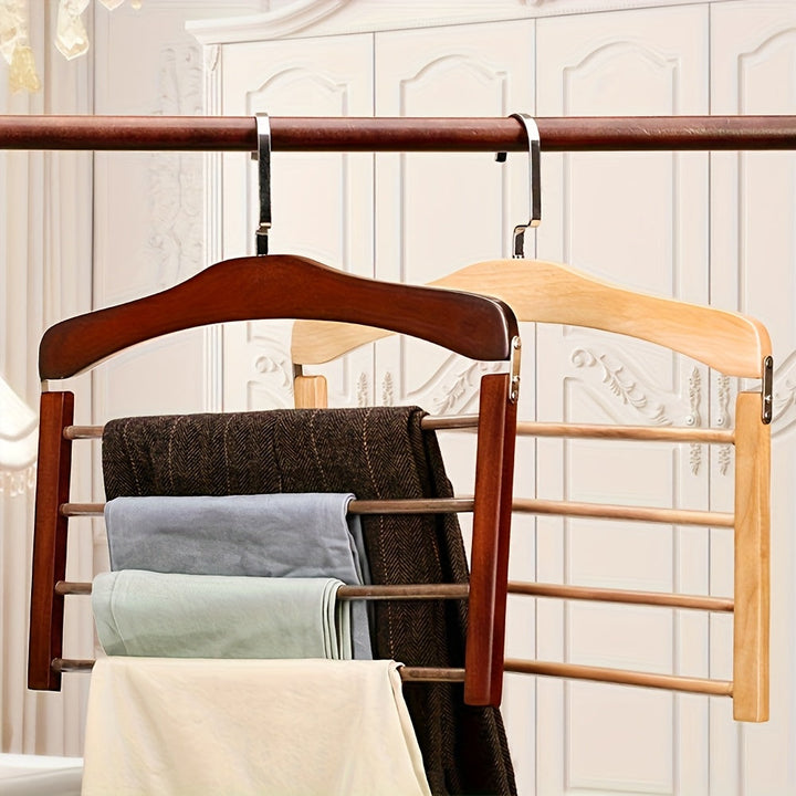 Wood Pants Hanger Multi-Layer 2 Piece Set | Skanto