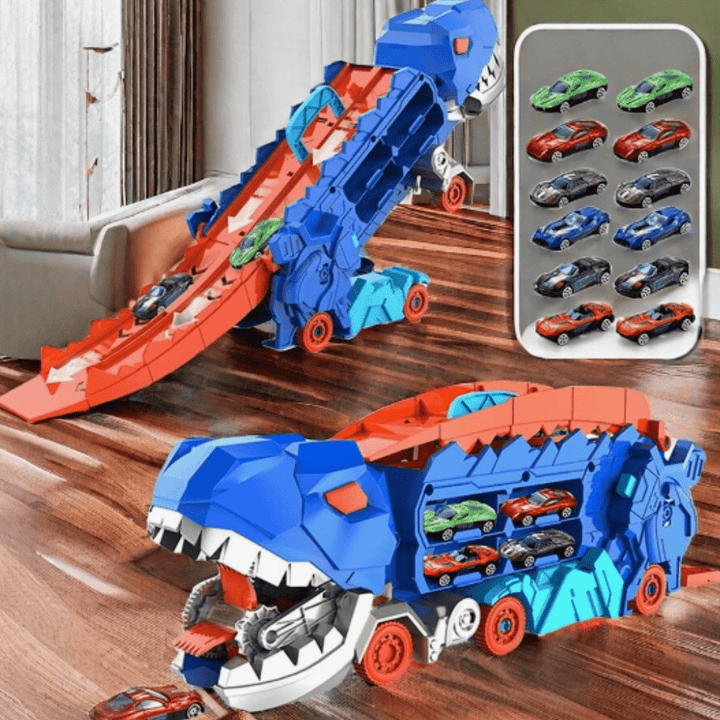 Skanto | Dino Adventure Truck Unik transformerbar leke-sett for uendelig moro