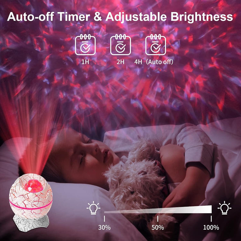 Skanto | 4 I 1 Stjerne- og Galakse-Projektor med Bluetooth Høyttaler