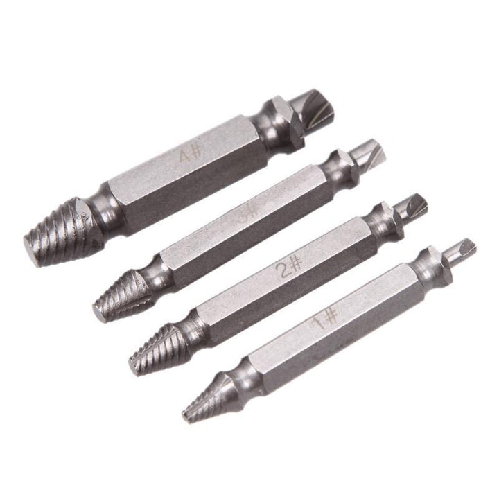 Skanto | Skadet Striplet Skruetrekkere 4Pcs/set Doblesidige Borebiter
