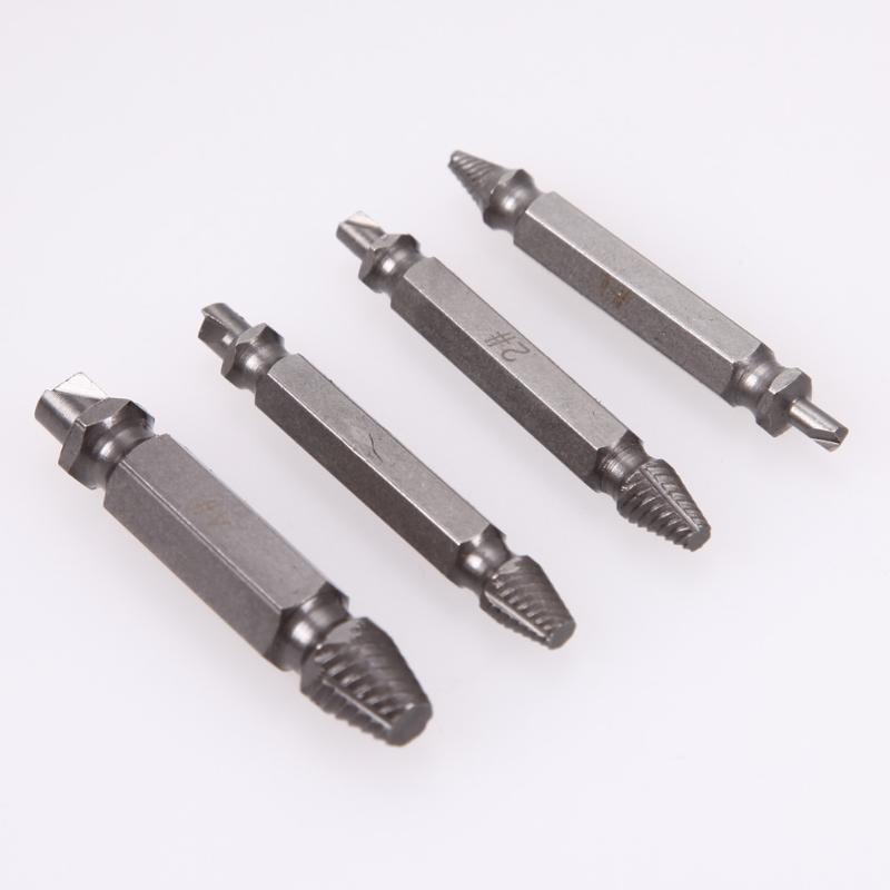 Skanto | Skadet Striplet Skruetrekkere 4Pcs/set Doblesidige Borebiter