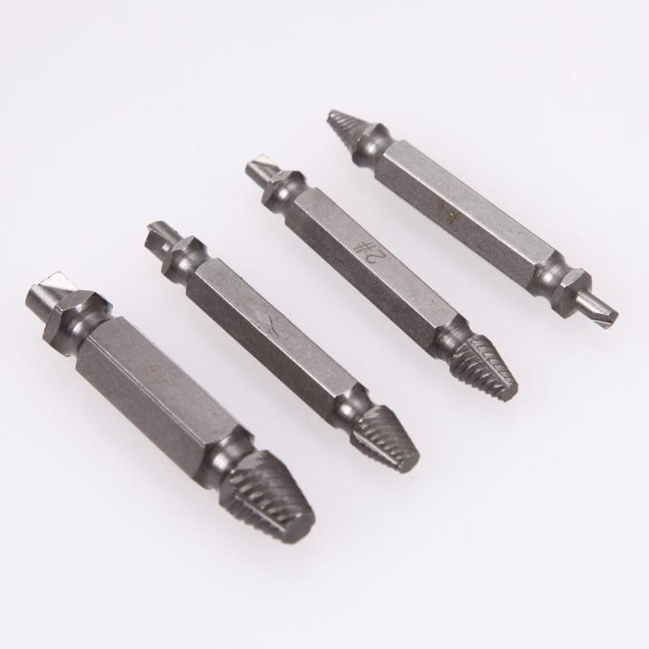 Skanto | Skadet Striplet Skruetrekkere 4Pcs/set Doblesidige Borebiter