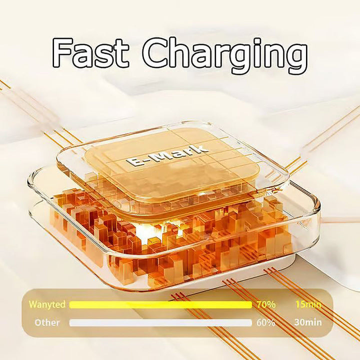 Skanto | 4 i 1 USB ladekabel MAX 240W hurtiglading
