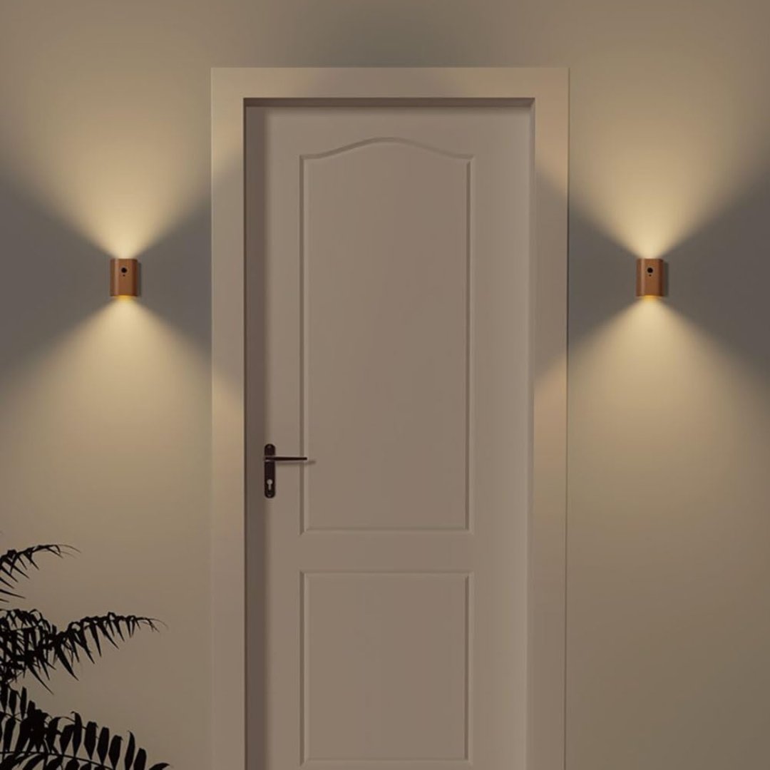 Skanto | Oppladbar LED Vegglampe med Bevegelsessensor – Varm Hvit