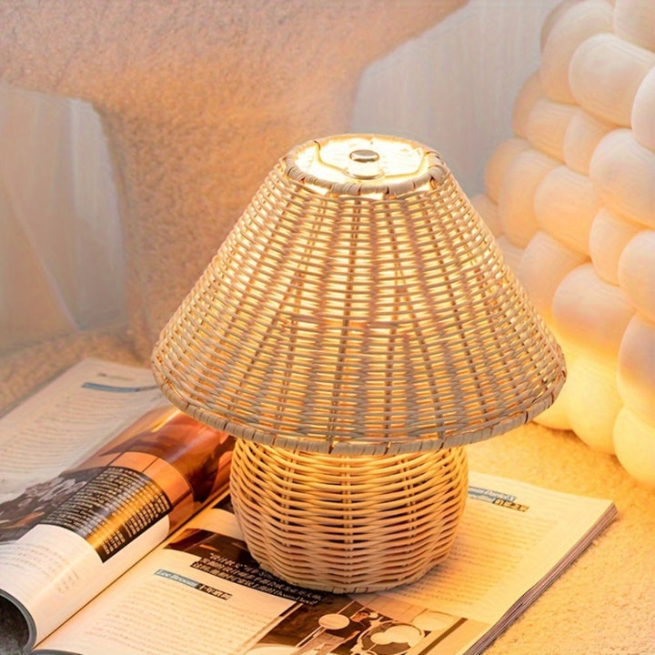 Skanto | Noya Rattan Bordlampe Hjem Dekor