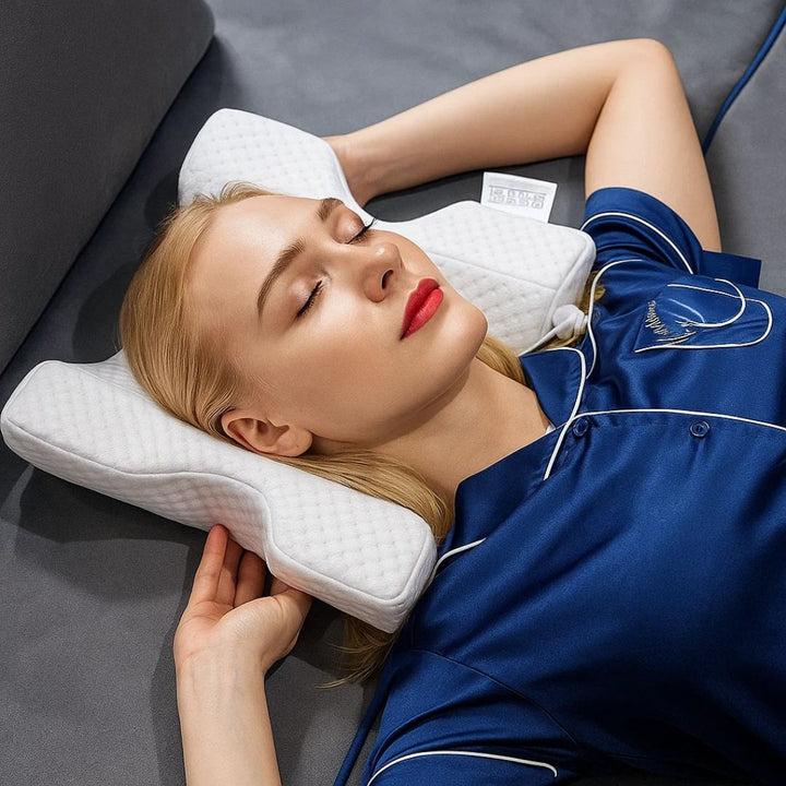 Spine Relief & Posture Alignment – Contour Memory Foam – Pain-Free Deep Sleep Support Skanto
