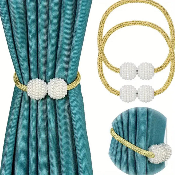 Skanto | Magnetisk Perle Gardin Tie Back | 2pk Sett