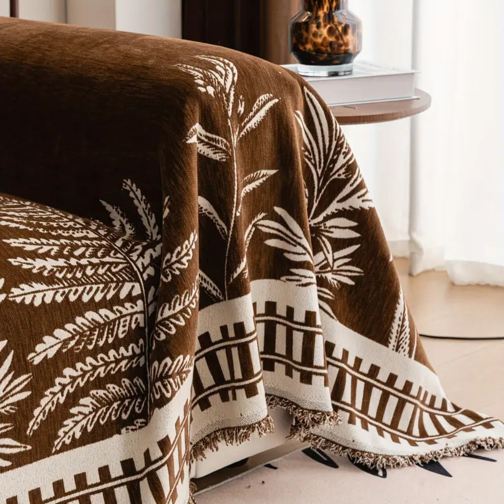 Skanto | Foliage Floral Chenille Sofa Cover