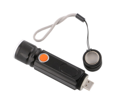 Skanto | USB Oppladbar Magnetisk Lommelykt – LED Nødbelysning med Magnet og Bæresnor