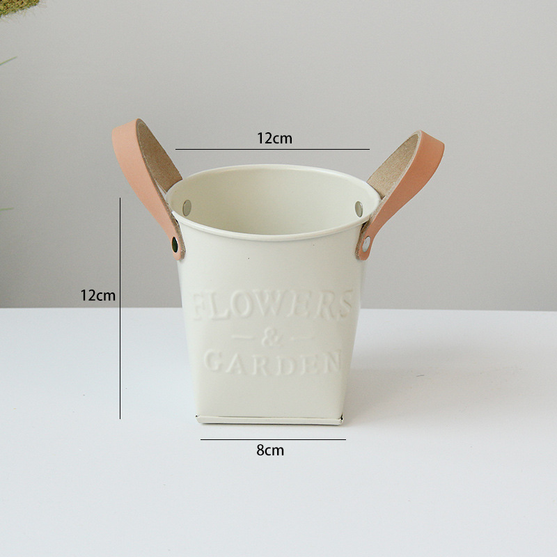 Skanto | Dekorative plantepotter med lærhåndtak – blomsterpotter for hjem og hage